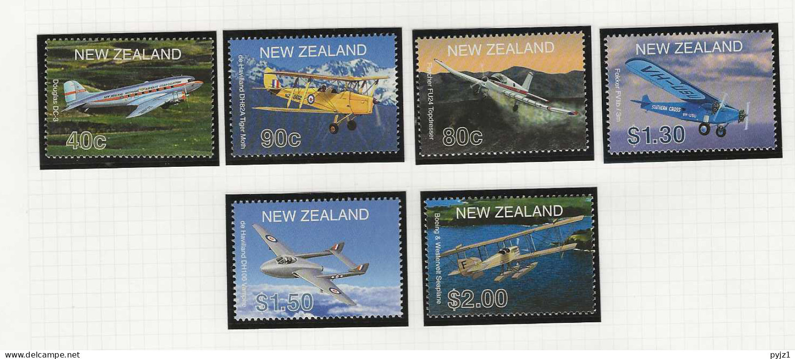 2001 MNH New Zealand Mi 1908-13 Postfris** - Neufs