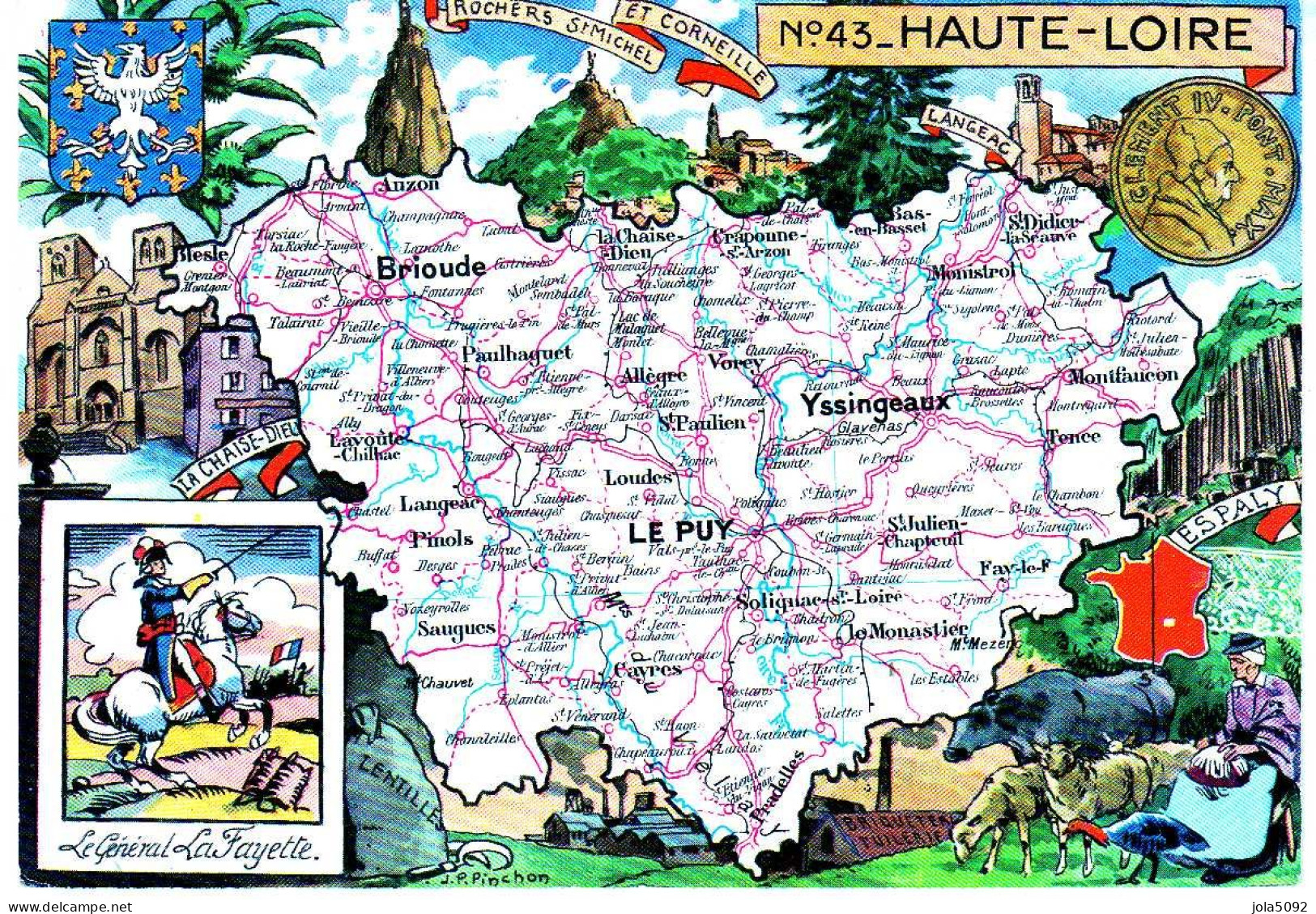 Carte Du Département De HAUTE-LOIRE - Maps