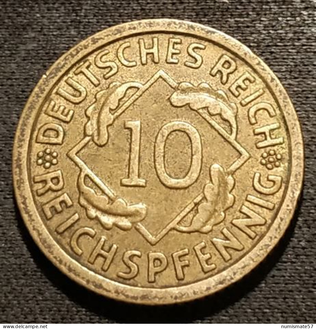 Pas Courant - ALLEMAGNE - GERMANY - 10 REICHSPFENNIG 1935 E - KM 40 - 10 Reichspfennig