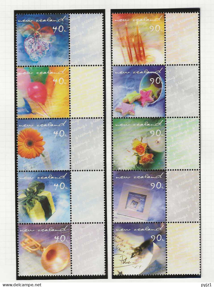 2001 MNH New Zealand Mi 1914-23 Postfris** - Ungebraucht