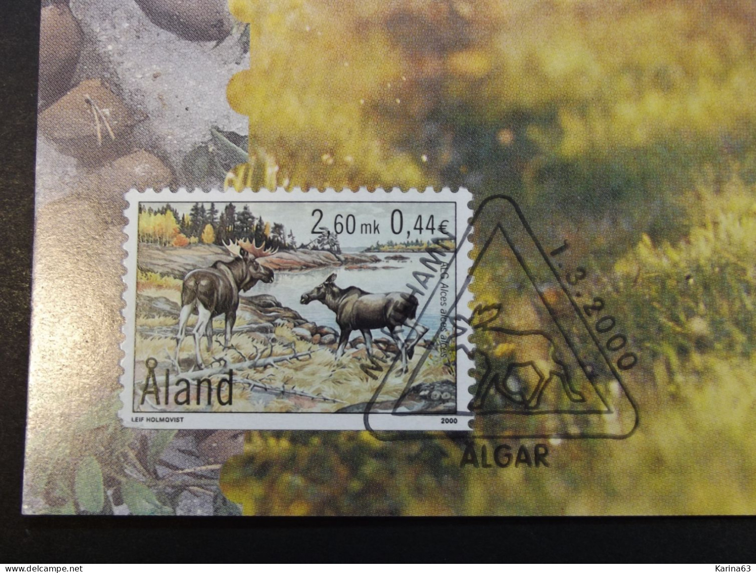 Aland - 2000 - Maxicard - Stamp N° 172 - Card N° 33 - Elks - Deer  Wild Life - Nature - Mariehamn / Algar FDC 01/03/2000 - Aland