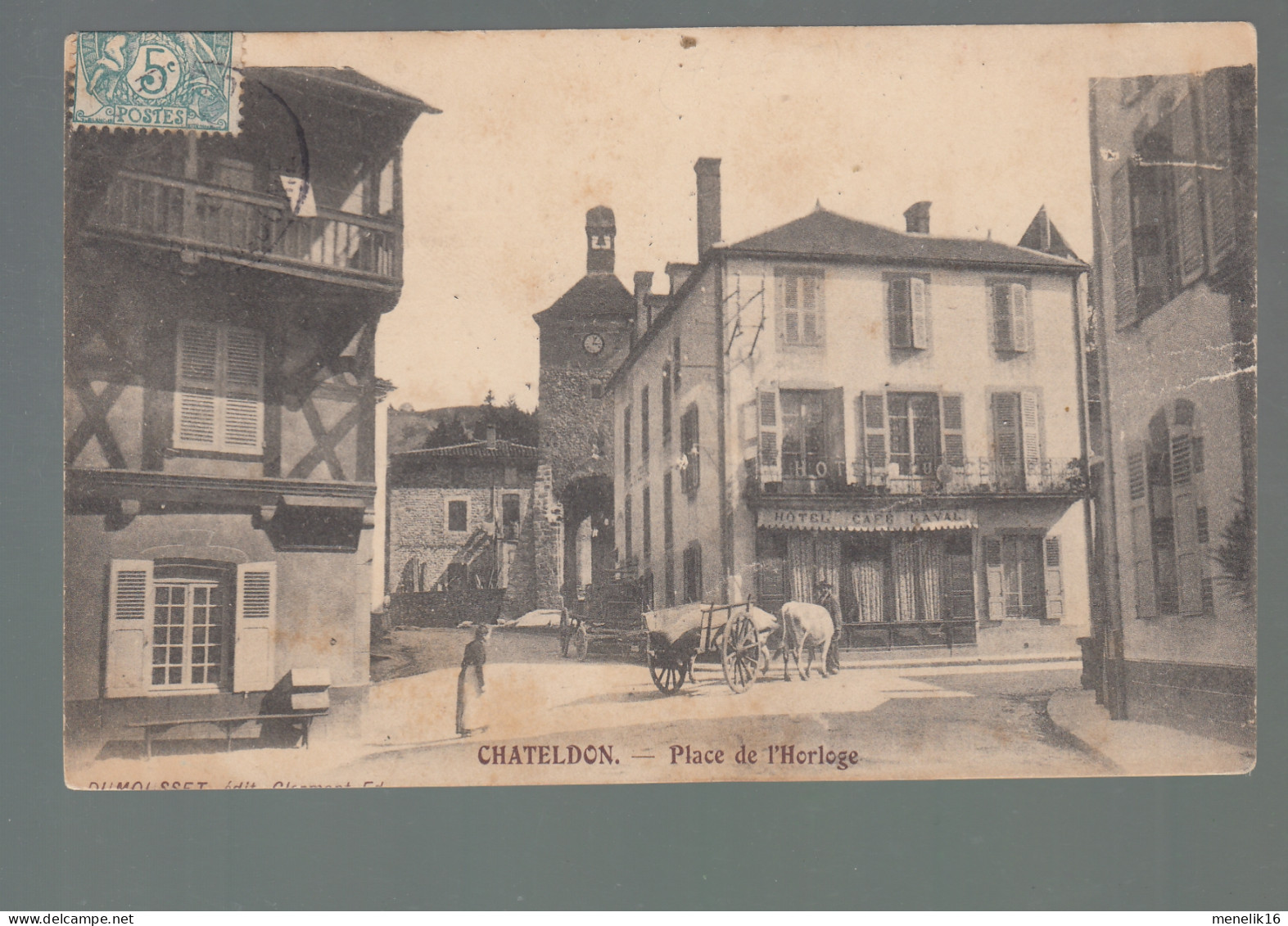 CP - 63 - Chateldon - Place De L'Horloge - Chateldon