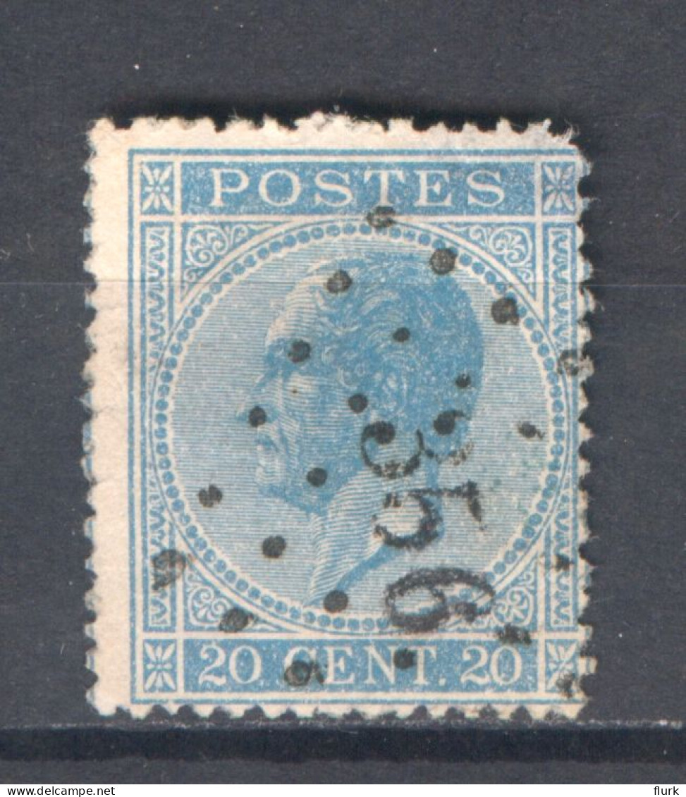 België OCB18 Gestempeld Pt356 Thielen COBA €50 - 1865-1866 Profil Gauche