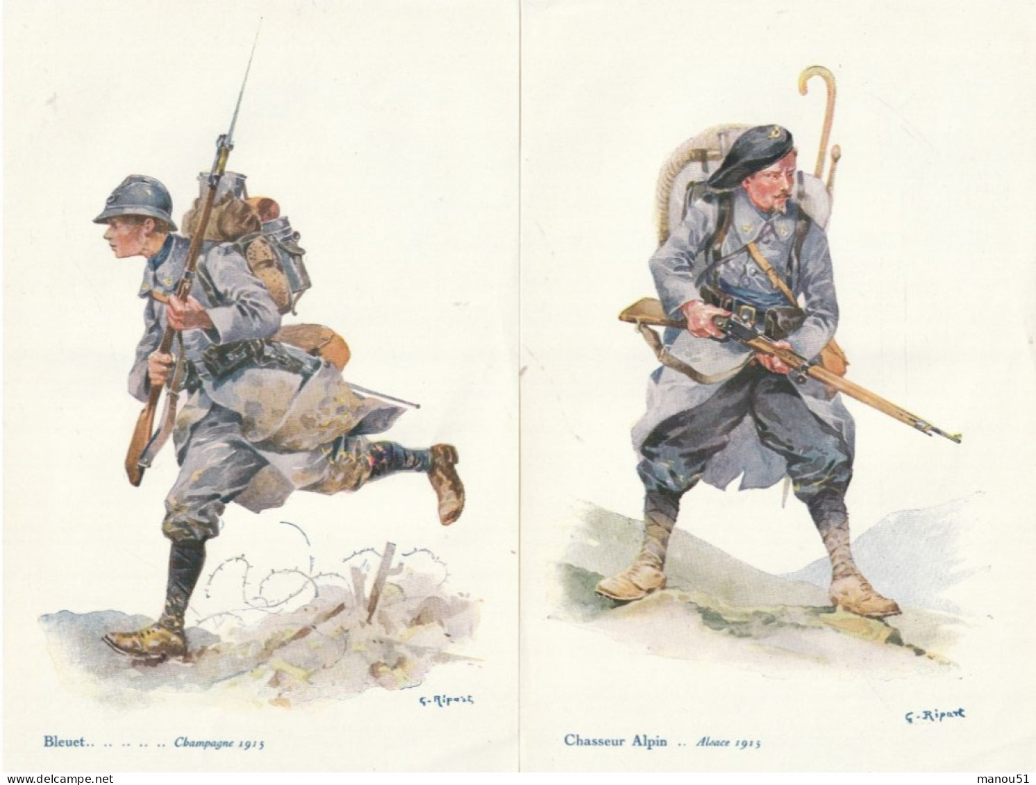 Les Héroïques Soldats De France - 8 Planches Artistiques - Divise