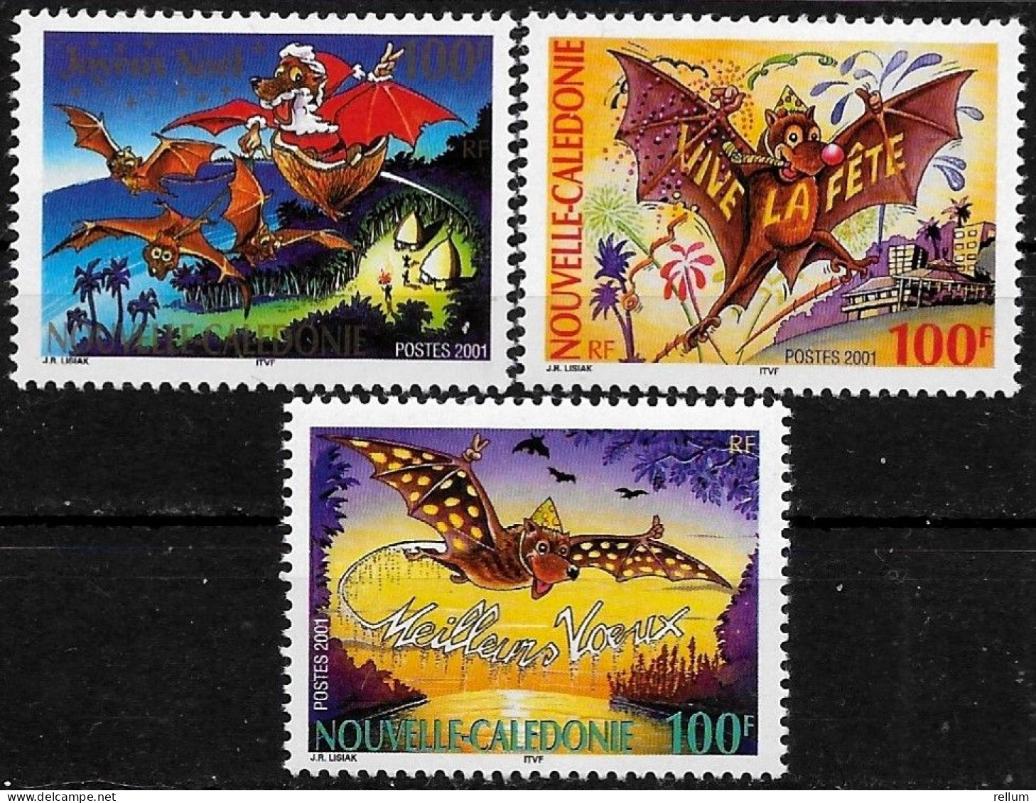 Nouvelle Calédonie 2001 - Yvert Et Tellier Nr. 860/862 - Michel Nr. 1255/1257 ** - Unused Stamps