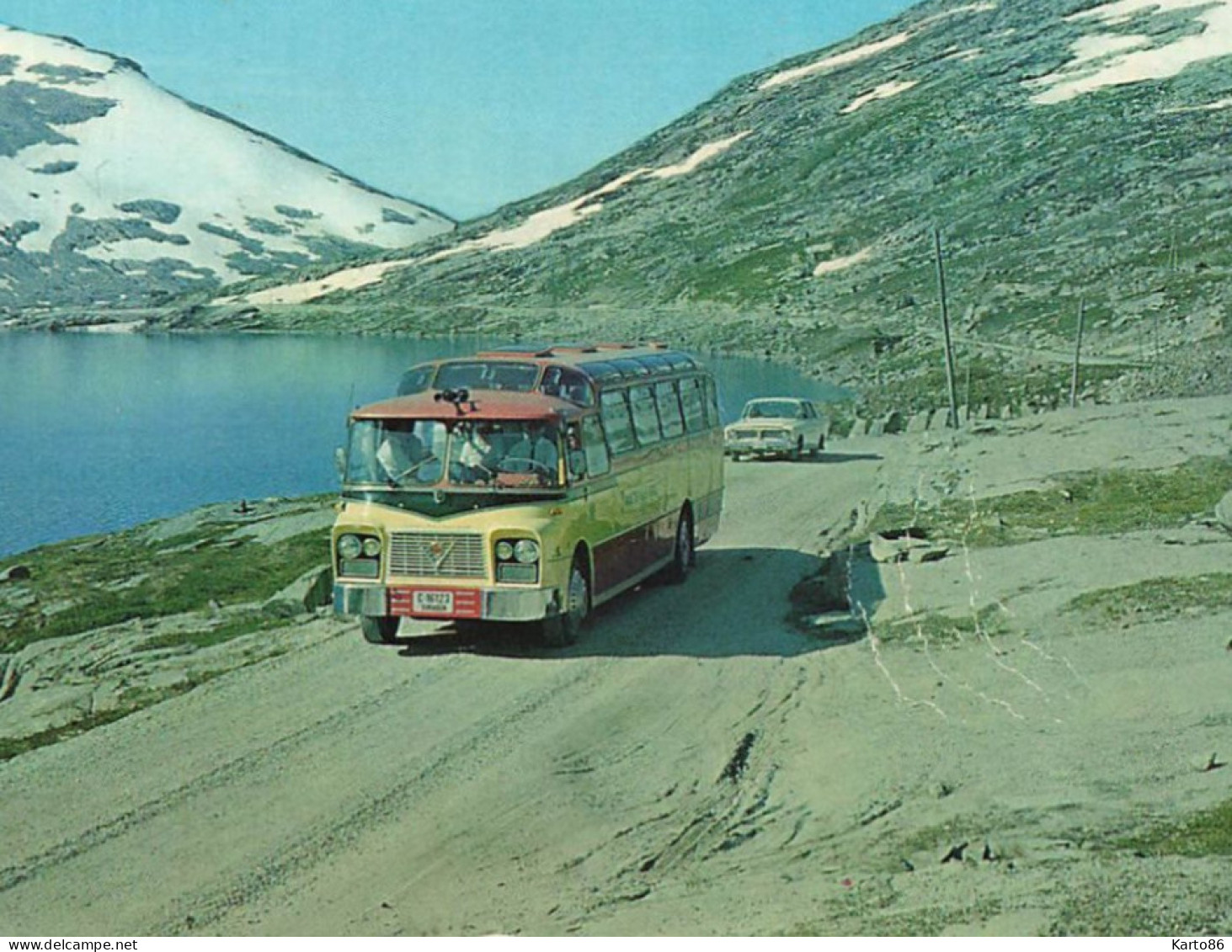 Autobus Ancien Marque Type Modèle ? * Norge , Parti Fra Vegen Grotli , Videseter * Norvège Norway * Bus Car Autocar - Bus & Autocars