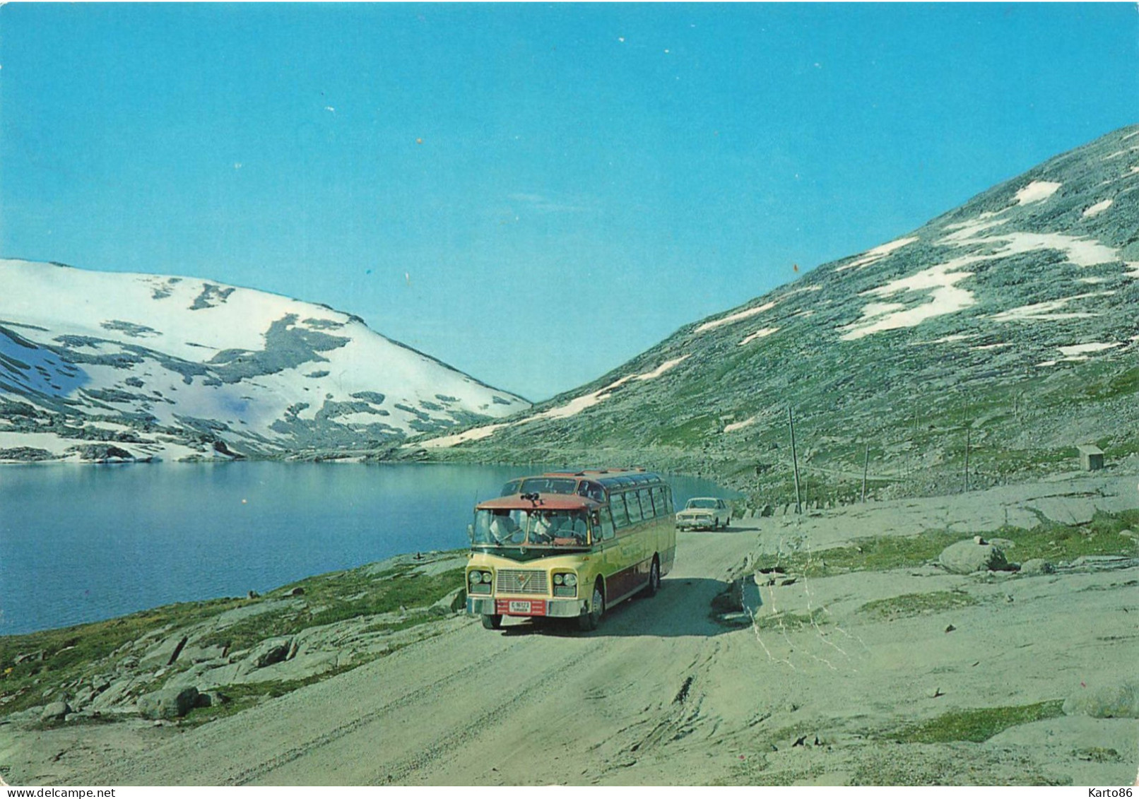 Autobus Ancien Marque Type Modèle ? * Norge , Parti Fra Vegen Grotli , Videseter * Norvège Norway * Bus Car Autocar - Autobús & Autocar