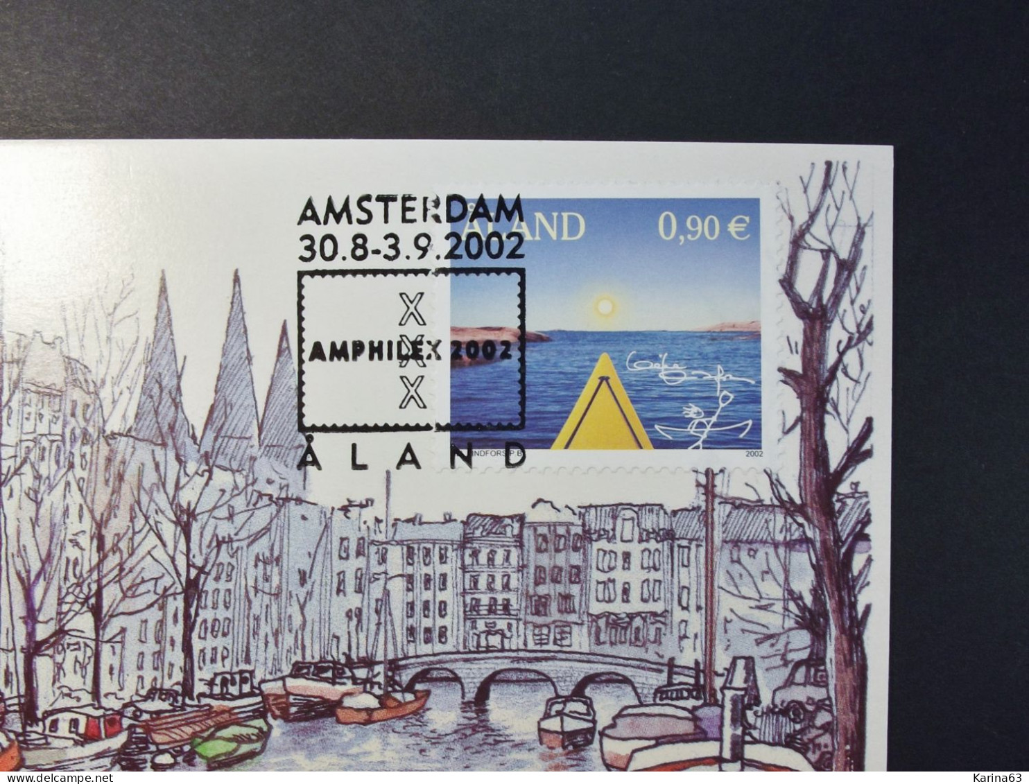 Aland - 2002 - Maxicard - Stamp N° 209 -  FDC  Wallen - Boats - Bateaux - Boten - Amsterdam Amphilex 2002 - Aland
