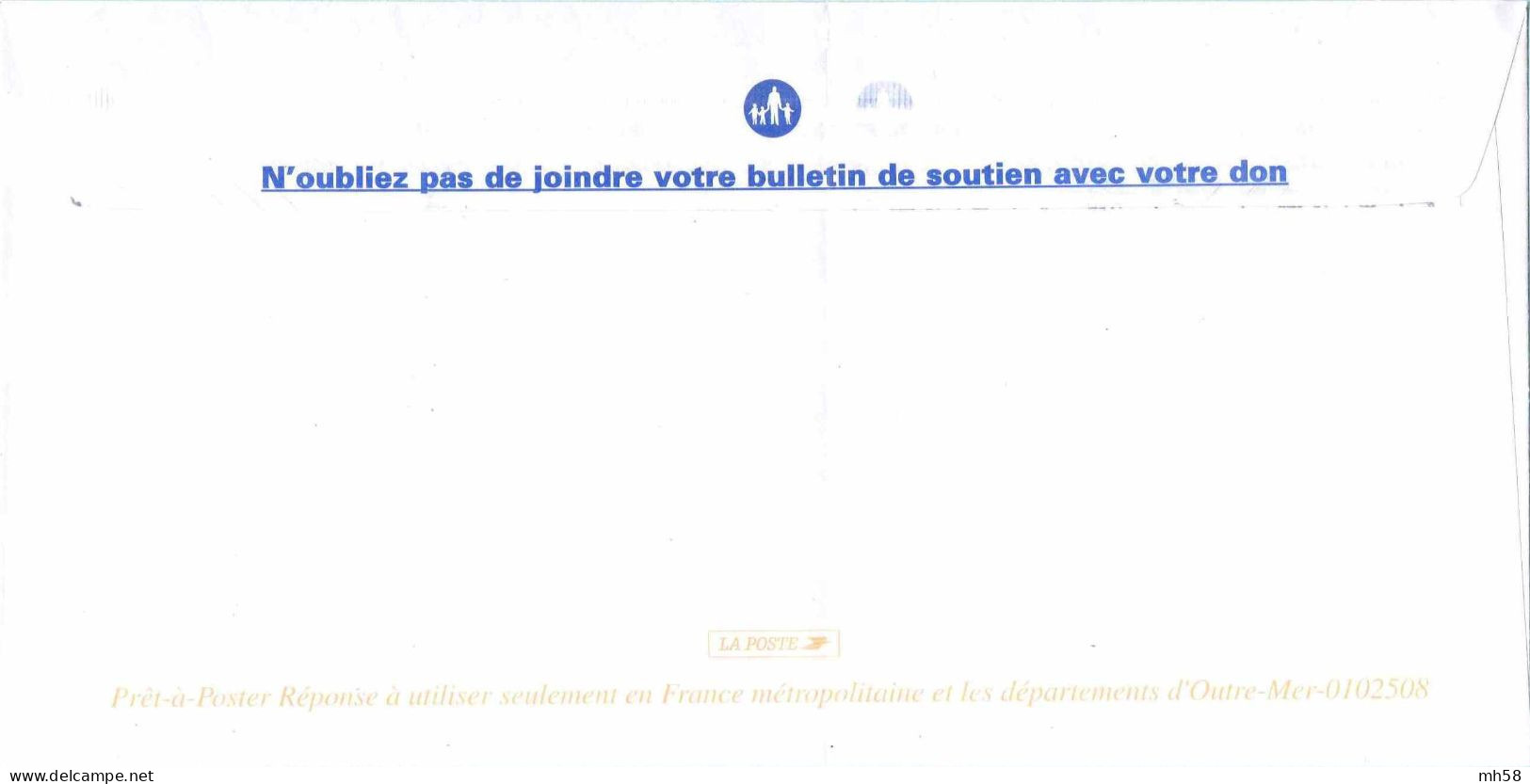 Entier FRANCE - PAP Enveloppe Réponse Petits Frères Et Soeurs Neuf ** - TVP Luquet La Poste Rouge - Prêts-à-poster:Answer/Luquet