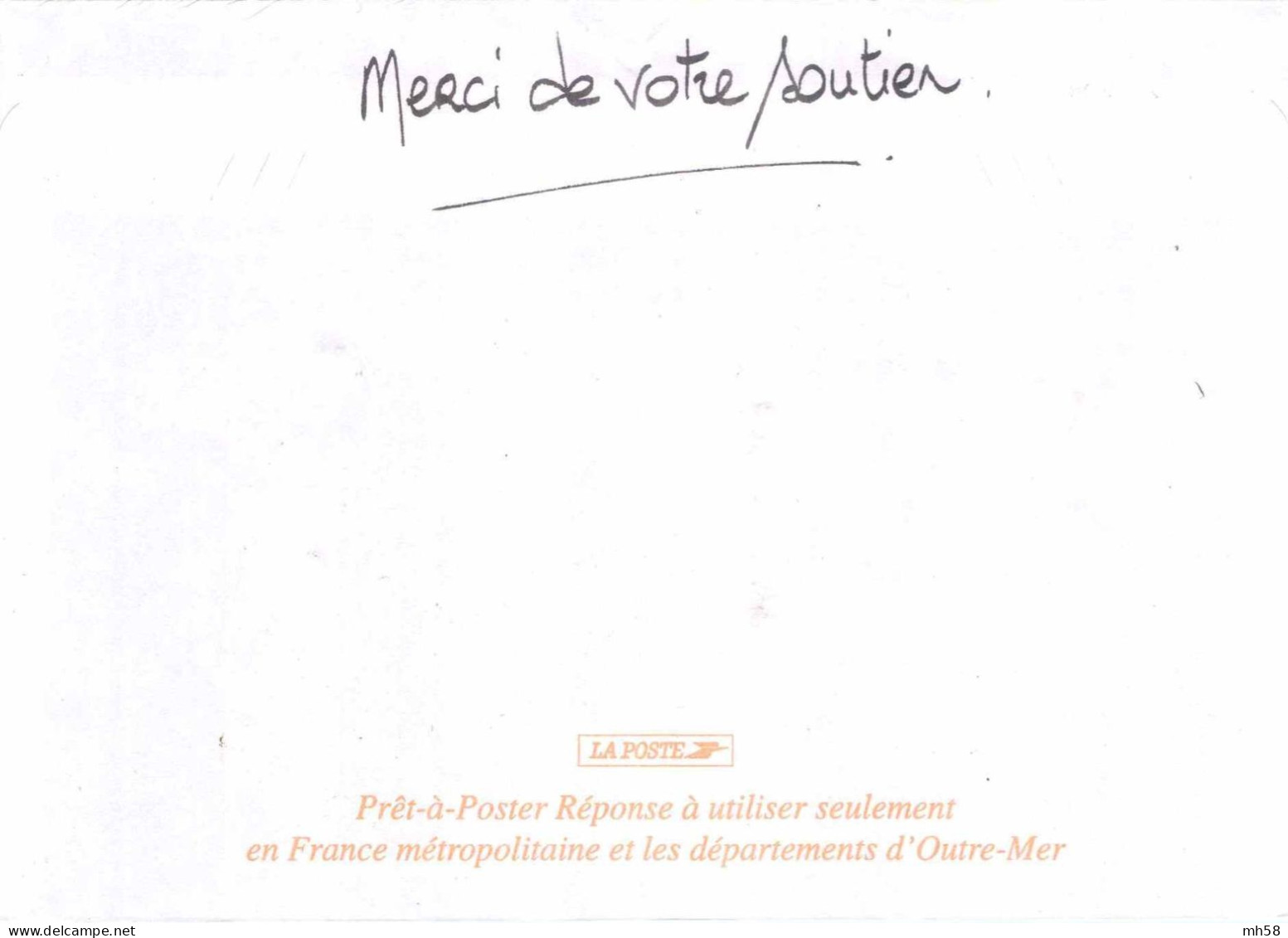 Entier FRANCE - PAP Enveloppe Réponse Solidarités Oblitéré 2001 - TVP Luquet La Poste Rouge - Prêts-à-poster: Réponse /Luquet