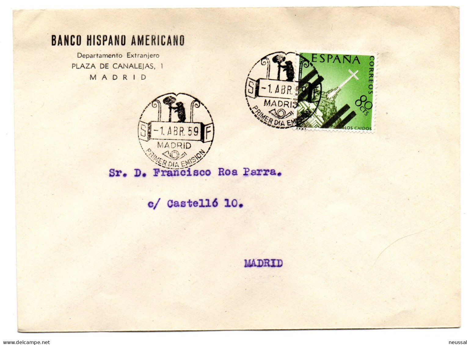 Carta De 1959 Madrid - Storia Postale