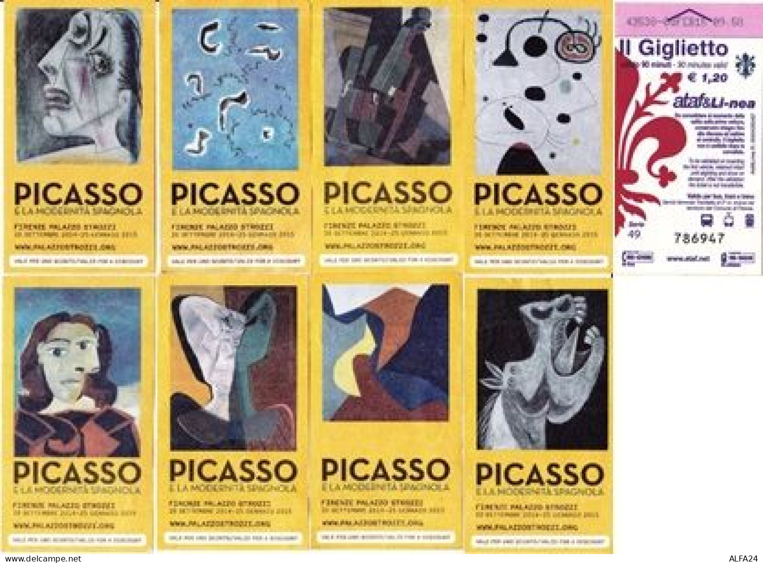 SERIE 8 BIGLIETTI BUS USATI "PICASSO2" FIRENZE ATAF - Europe