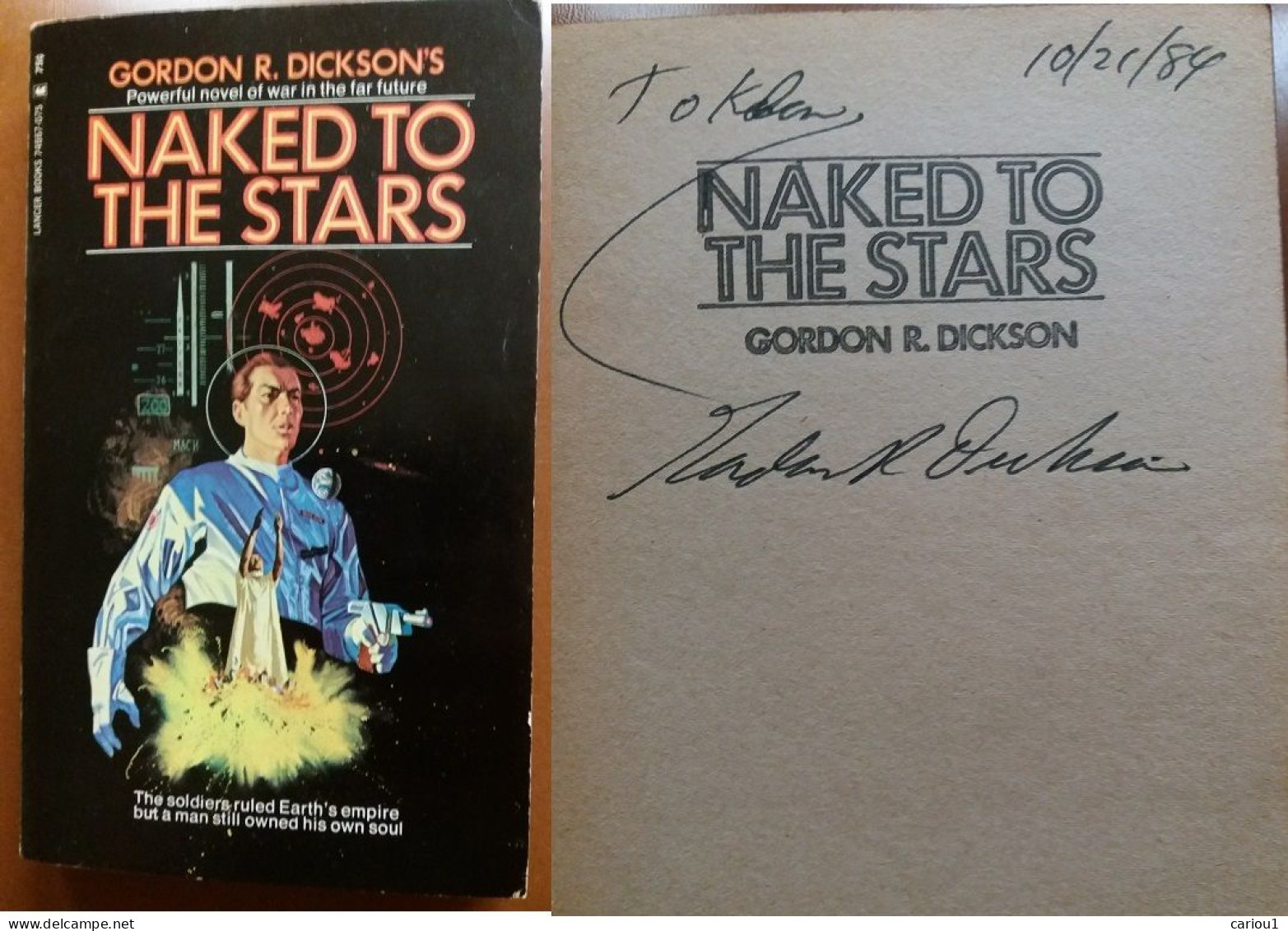 C1 Gordon R. DICKSON - NAKED TO THE STARS Lancer 1961 Envoi DEDICACE Signed SF Port Inclus France - Libros Autografiados