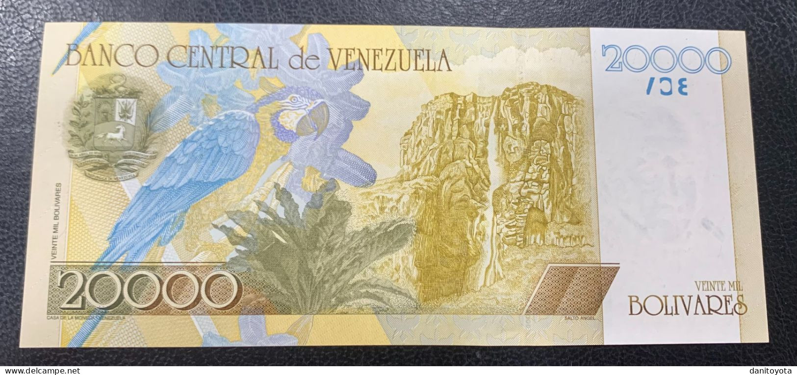 VENEZUELA. 16 AGOSTO 2001. 20000 BOLIVARES SOBRECRAGA "MUESTRA SIN VALOR". - Venezuela