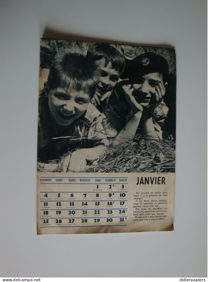 Scouts De France Calendrier 1959 Complet - Movimiento Scout