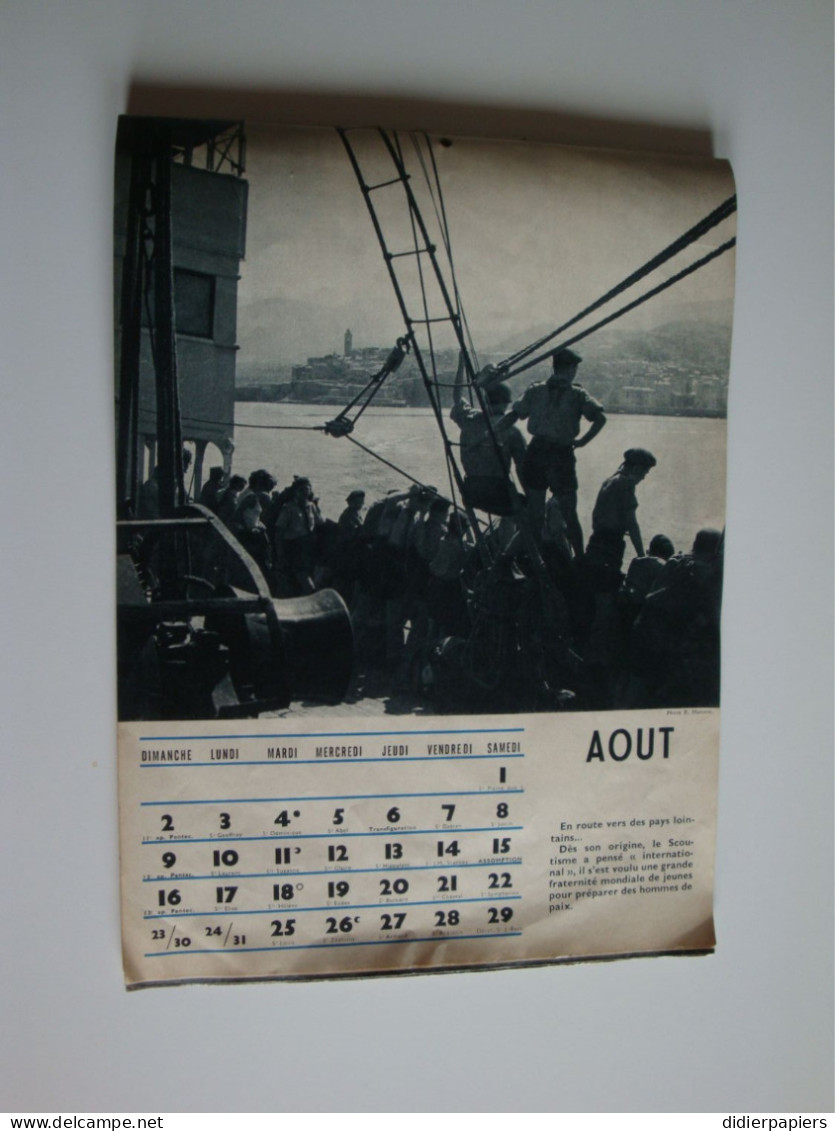 Scouts De France Calendrier 1959 Complet - Scoutismo