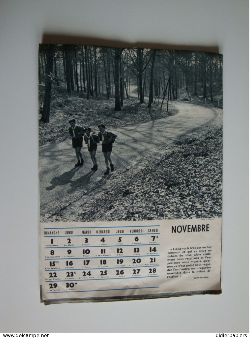 Scouts de France calendrier 1959 complet