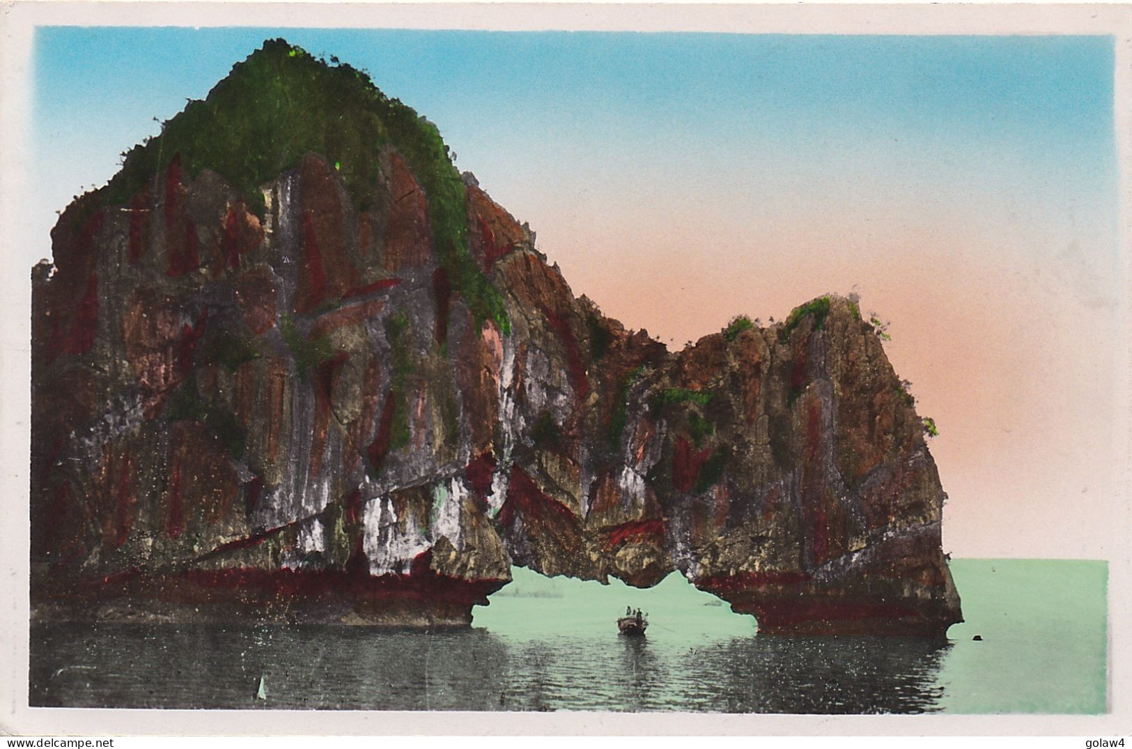 36650# CARTE POSTALE NORD VIETNAM BAIE ALONG QUANG YEN ARCHE POSTE AUX ARMEES TOE 1952 T.O.E. INDOCHINE ROMBAS MOSELLE - War Of Indo-China / Vietnam