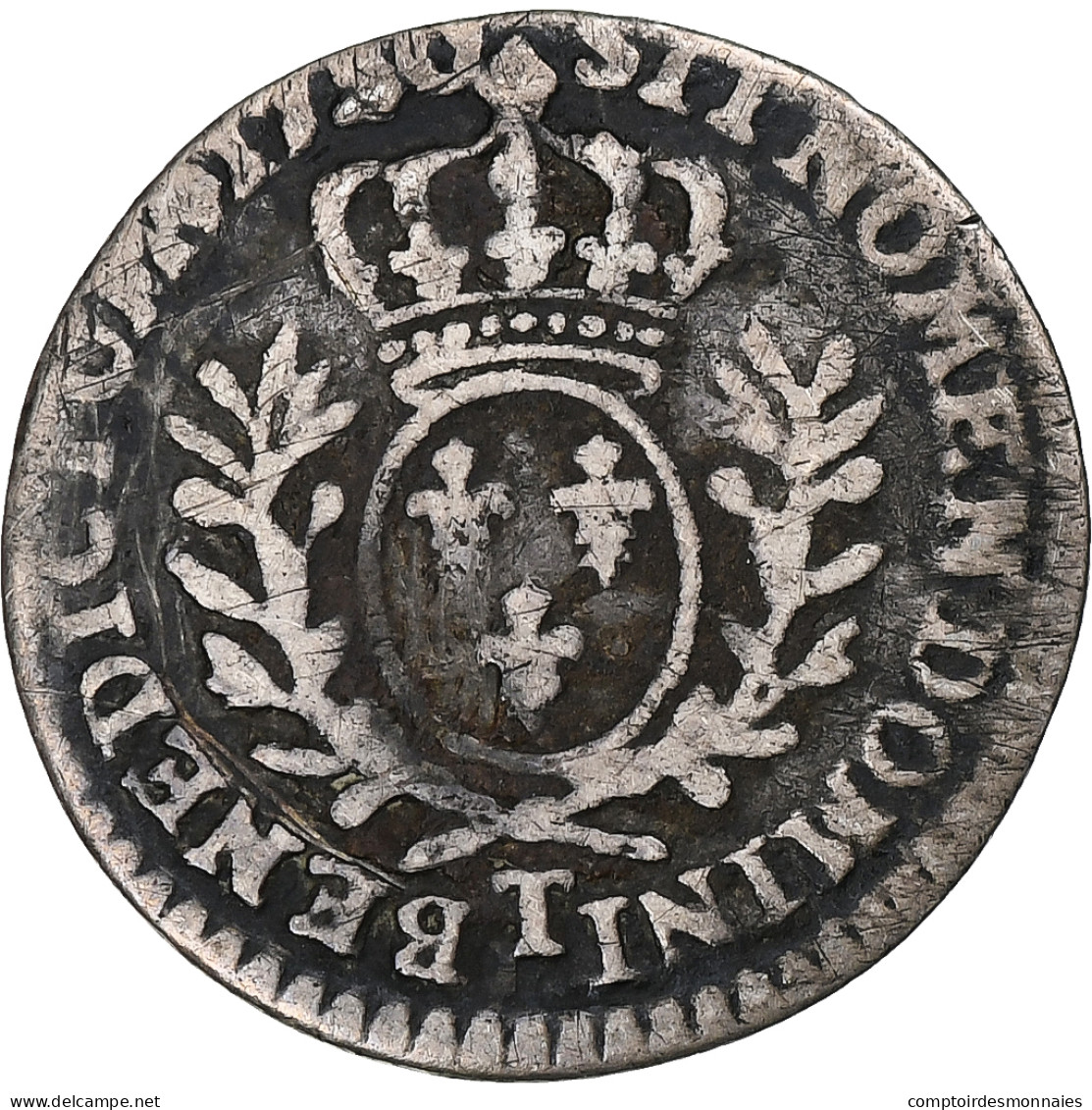 France, Louis XV, 1/20 Ecu Aux Branches D'olivier, 1730, Nantes, Argent, TB - 1715-1774 Luis XV El Bien Amado