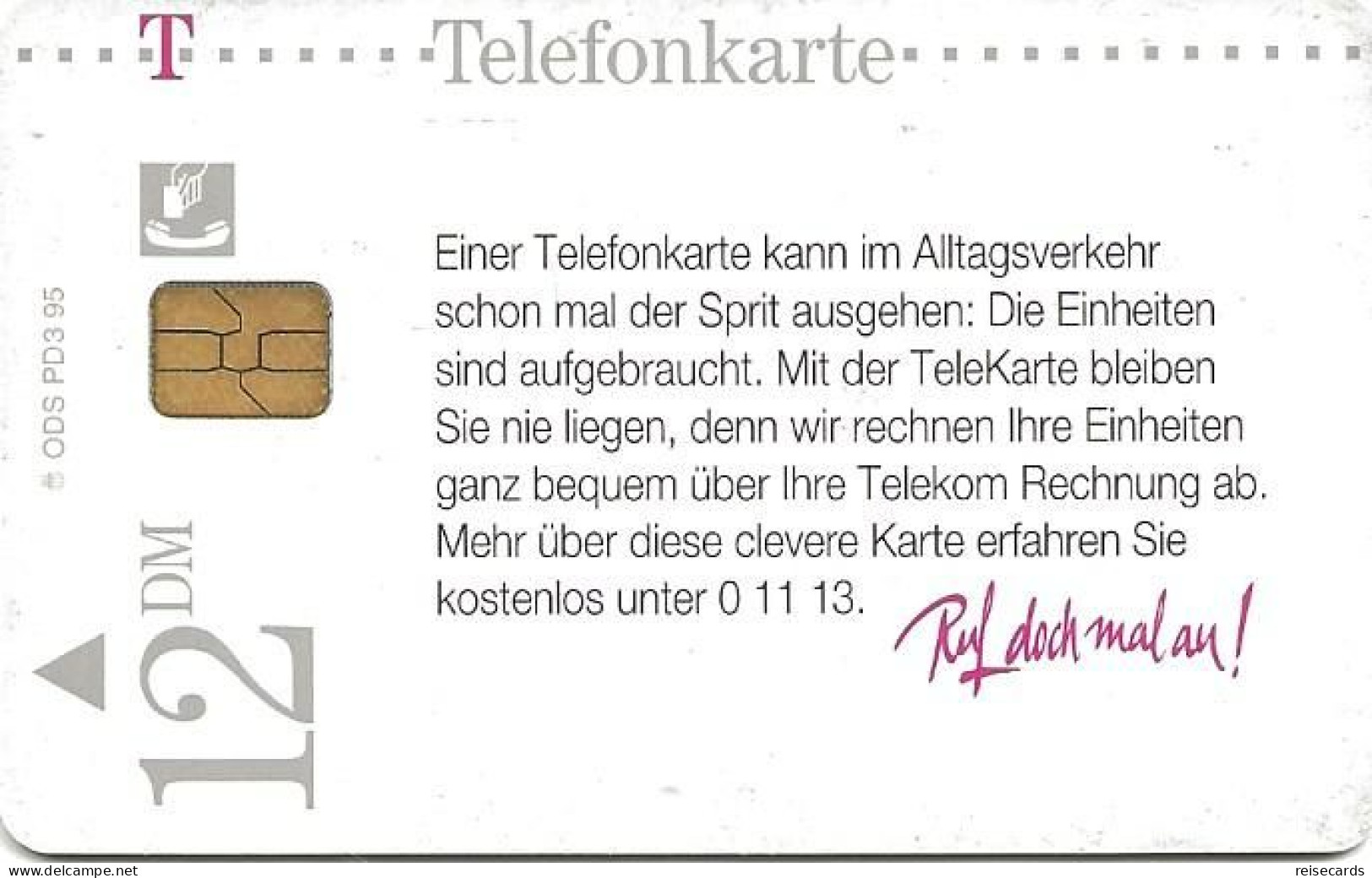 Germany: Telekom PD 3 95 Telefonkarte Im Alltagsverkehr - P & PD-Series: Schalterkarten Der Dt. Telekom