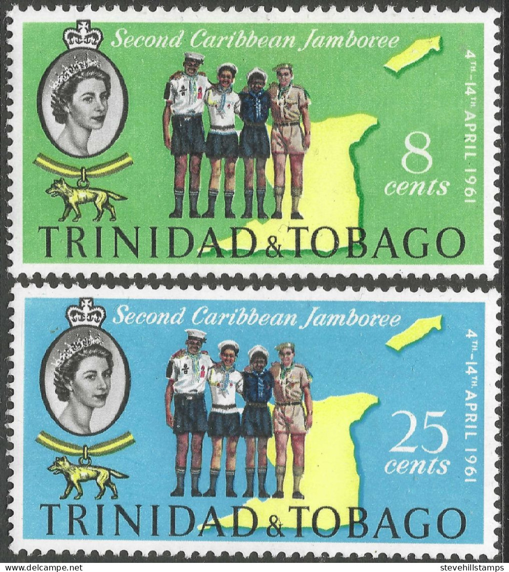 Trinidad & Tobago. 1961 Second Caribbean Scout Jamboree. MH Complete Set. SG 298-299. M4039 - Trinidad En Tobago (...-1961)