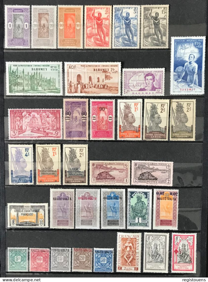 Lot De 61 Timbres Divers Colonies Françaises - Autres & Non Classés