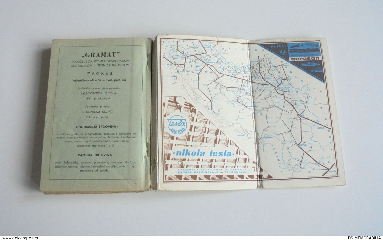 Timetable Yugoslavia 1960 State Railways Aviation & Sea Traffic - Europe