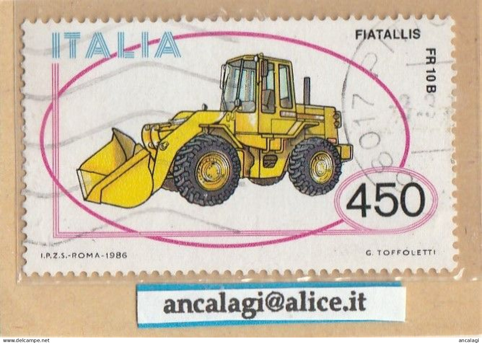 USATI ITALIA 1986 - Ref.0545E "COSTRUZIONI AUTOMOBILISTICHE ITALIANE" 1 Val. - - 1981-90: Gebraucht