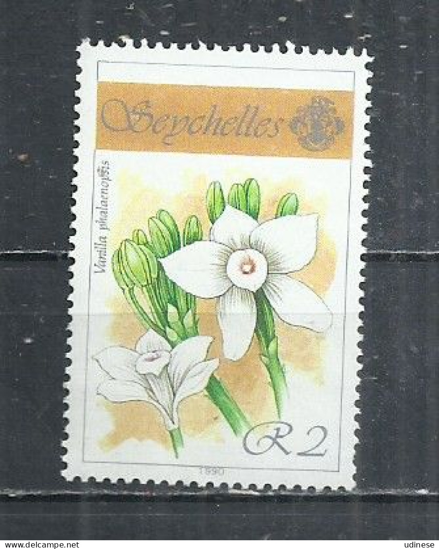 SEYCHELLES 1990 - ORCHID VANILLA PHALAENOPSIS  - MNH MINT NEUF NEU NUEVO - Orchids