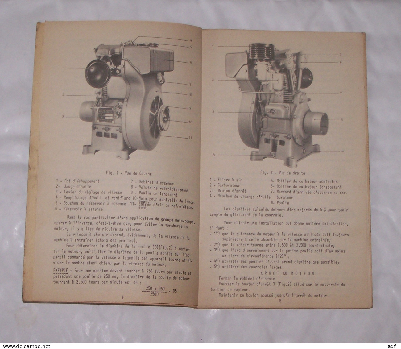 LIVRET MANUEL POUR L'USAGE ET L'ENTRETIEN DES " BERNARD MOTEURS " TYPE W. 110 - Do-it-yourself / Technical