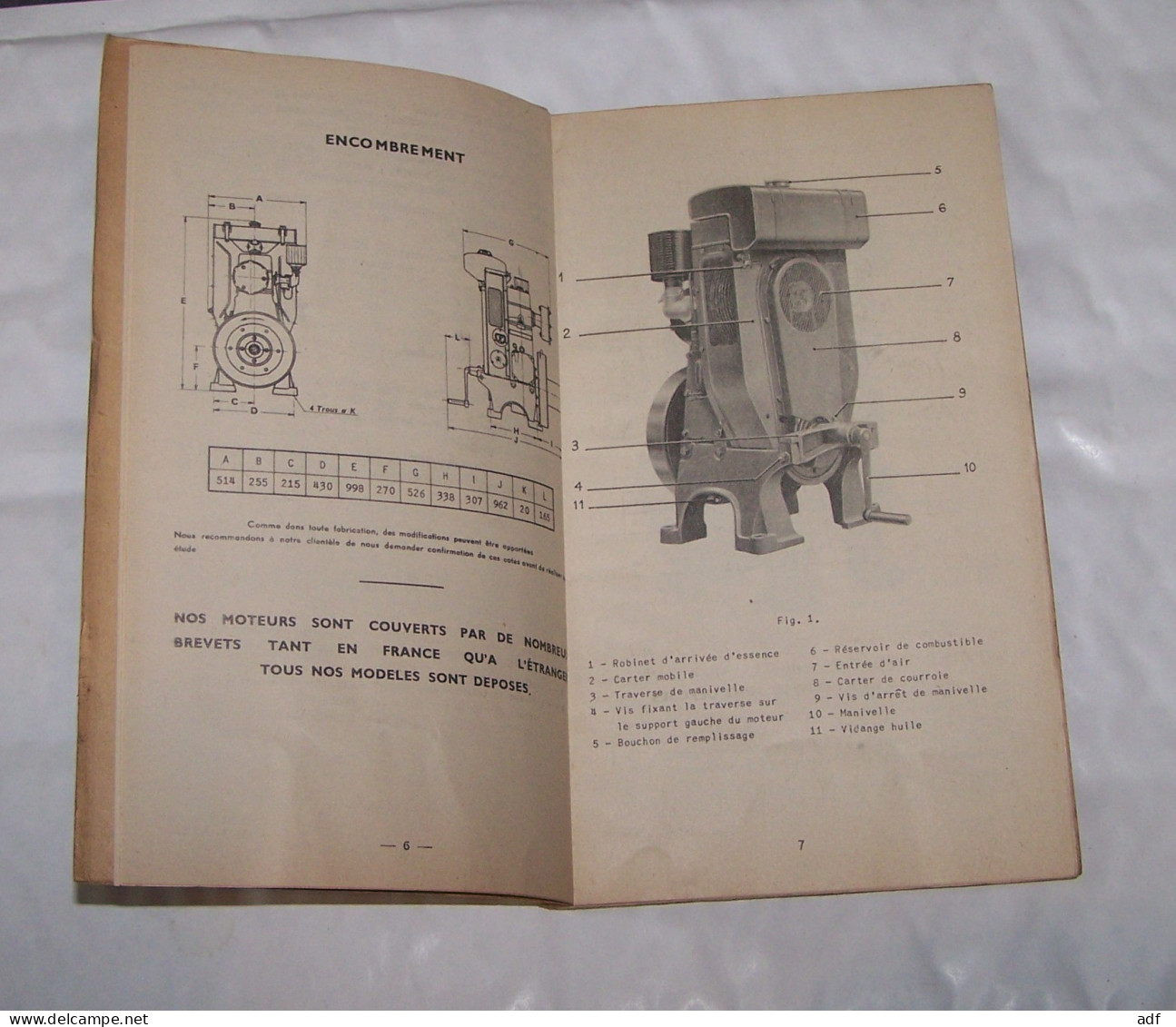 MANUEL POUR L'USAGE ET L'ENTRETIEN DES " BERNARD MOTEURS " TYPE W. 13 - Knutselen / Techniek