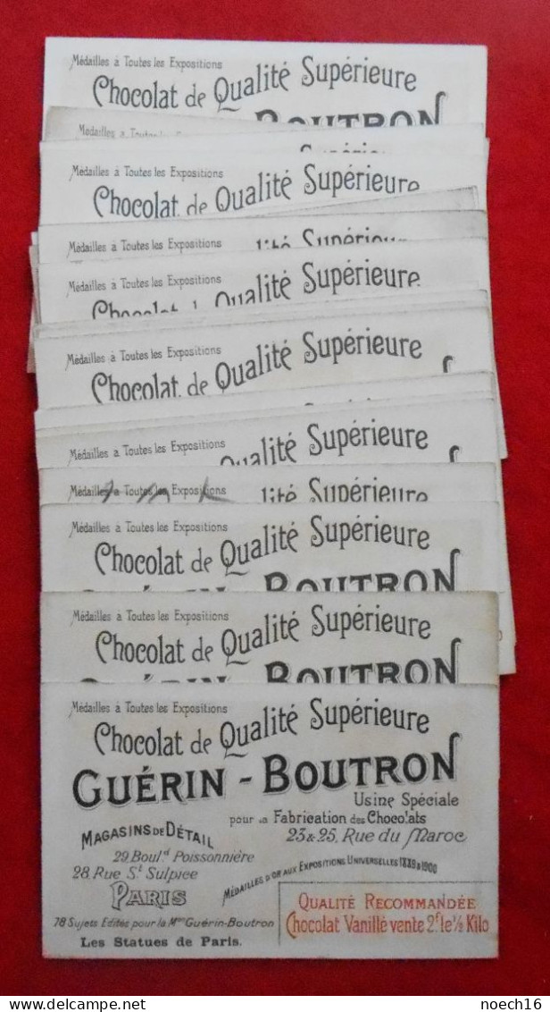 Lot 27 Chromos Chocolat Guérin-Boutron. Les Statues De Paris - Guérin-Boutron