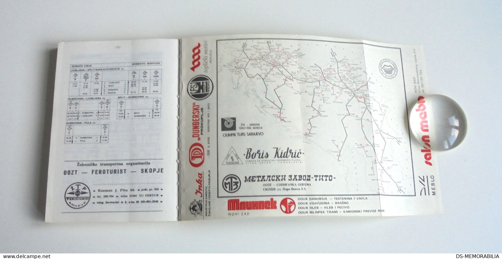 Timetable Yugoslavia 1982/83 State Railways - Europe