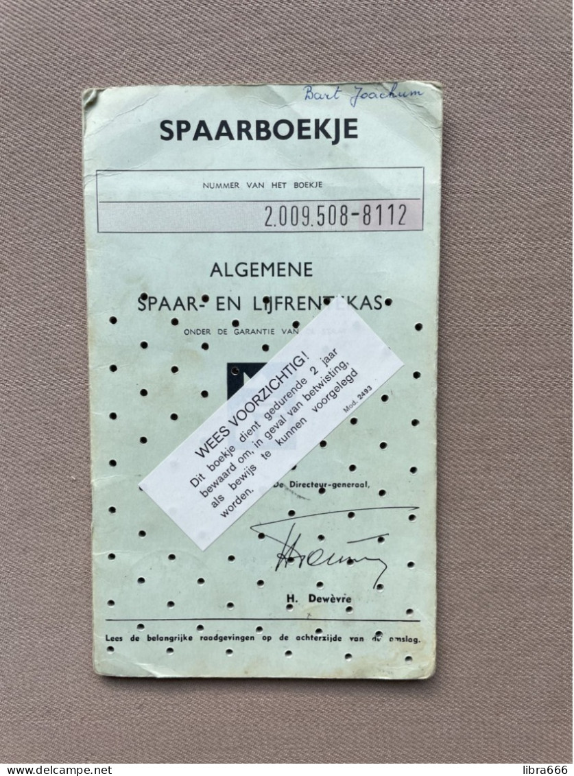 SPAARBOEKJE (ASLK) 1971-1984 / JOACHUM - LEUVEN - ROTSELAAR - WEZEMAAL - Bank & Insurance