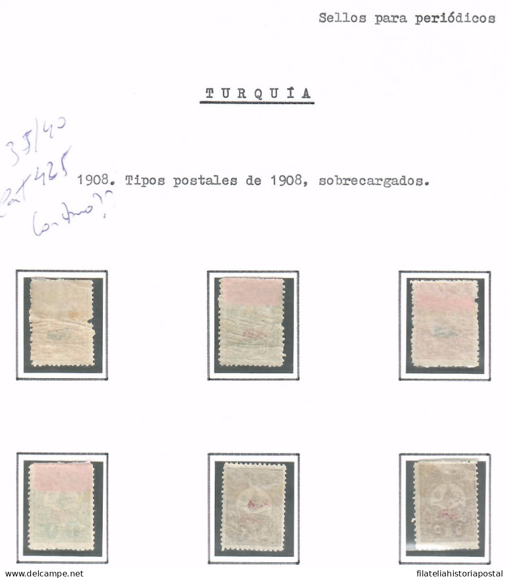 536 TURQUIA TURKEY TURQUIE Türkiye DERGİ JOURNAL JOURNAL YVERT 35 - 40 MH - Unused Stamps