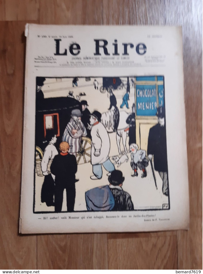 Journal Humoristique - Le Rire N° 190 -   Annee 1898 - Dessin  F Valloton - 1850 - 1899