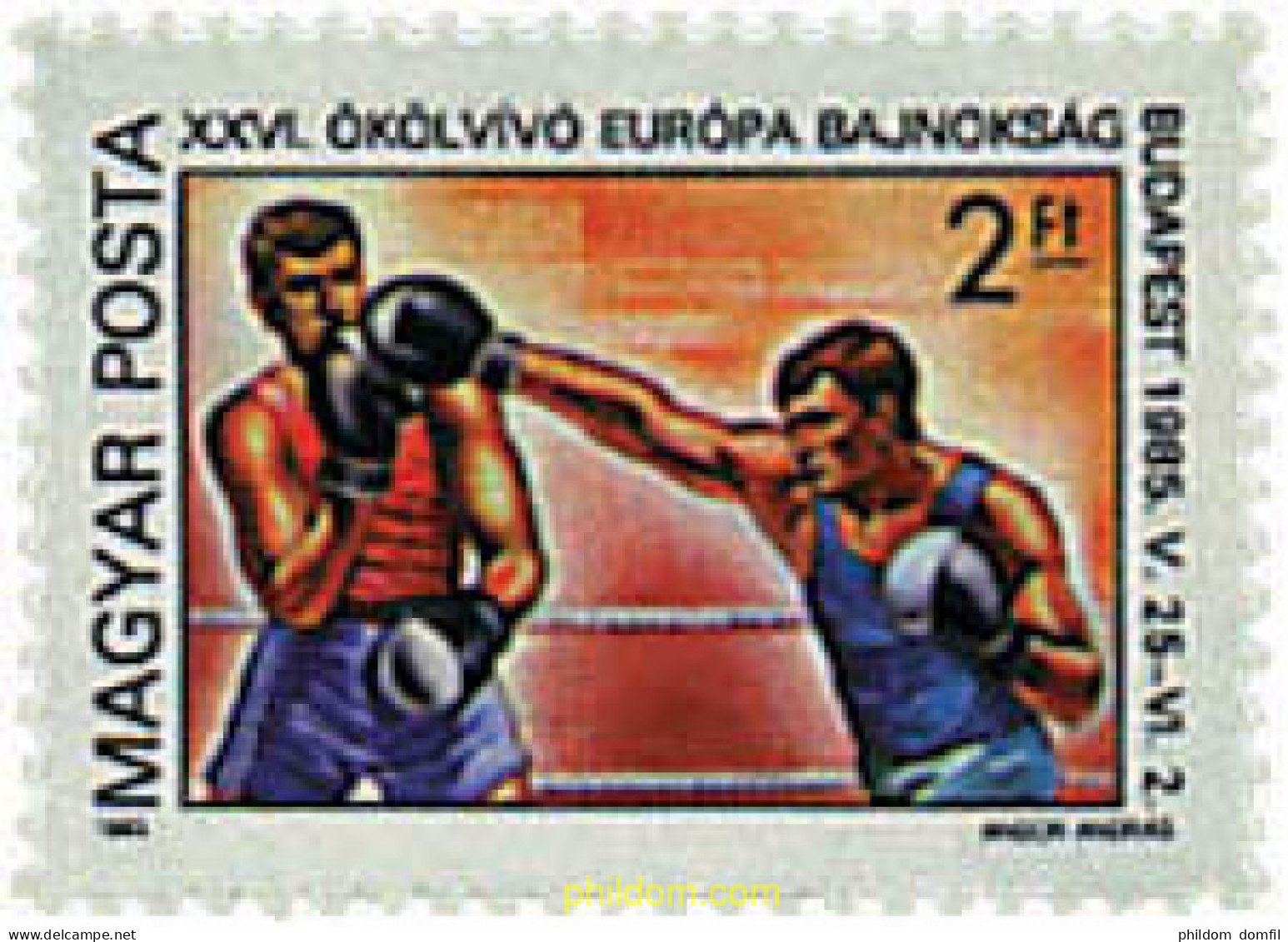 728895 HINGED HUNGRIA 1985 26 CAMPEONATOS DE EUROPA DE BOXEO. - Ongebruikt