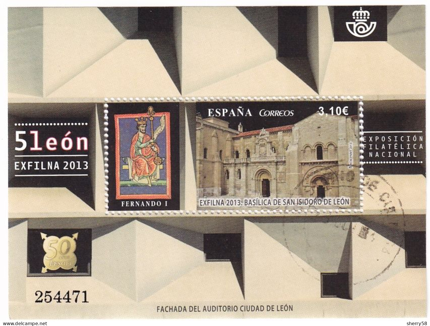 2013-ED. 4815 H.B. -EXFILNA 13 BASÍLICA DE S. ISIDORO DE LEON-USADO - Used Stamps