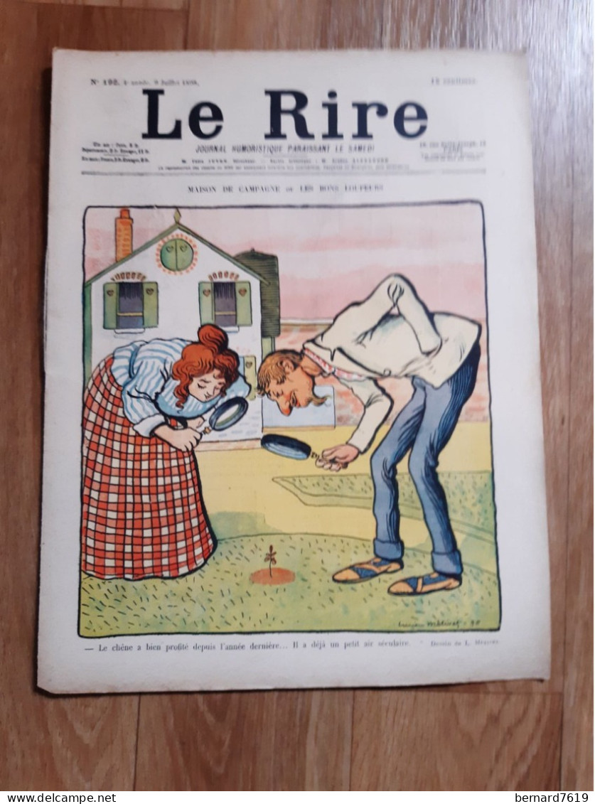 Journal Humoristique - Le Rire N° 192 -   Annee 1898 - Dessin  Metivet - Radiguet - 1850 - 1899