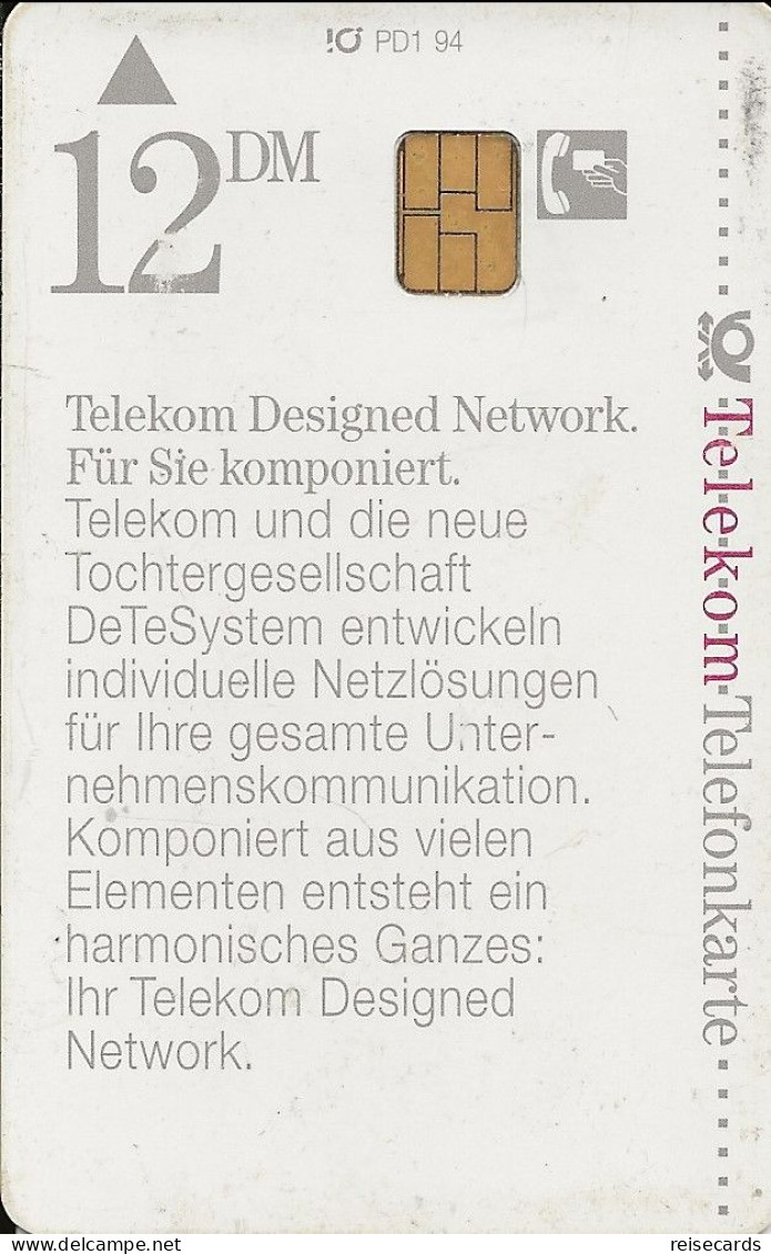 Germany: Telekom PD 1 94 Designed Network - P & PD-Series: Schalterkarten Der Dt. Telekom