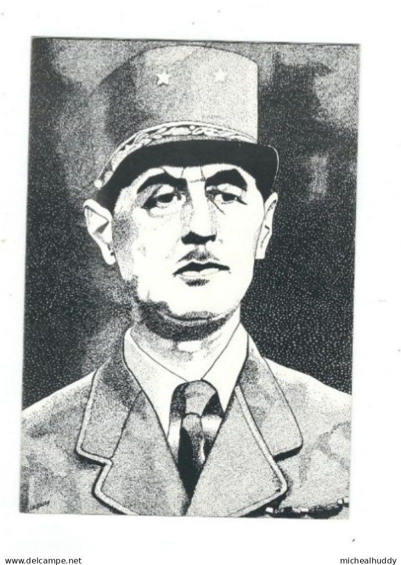 POSTCARD FRENCH LIMITED EDITION   CHARLES DE GUALLE  BY BERNARD LEJOLLY - Contemporain (à Partir De 1950)