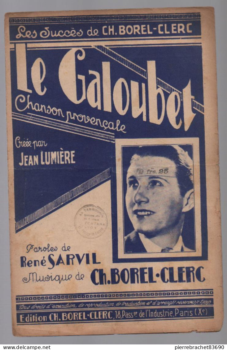 Le Galoubet. Chanson Provençale. Sarvil - Song Books