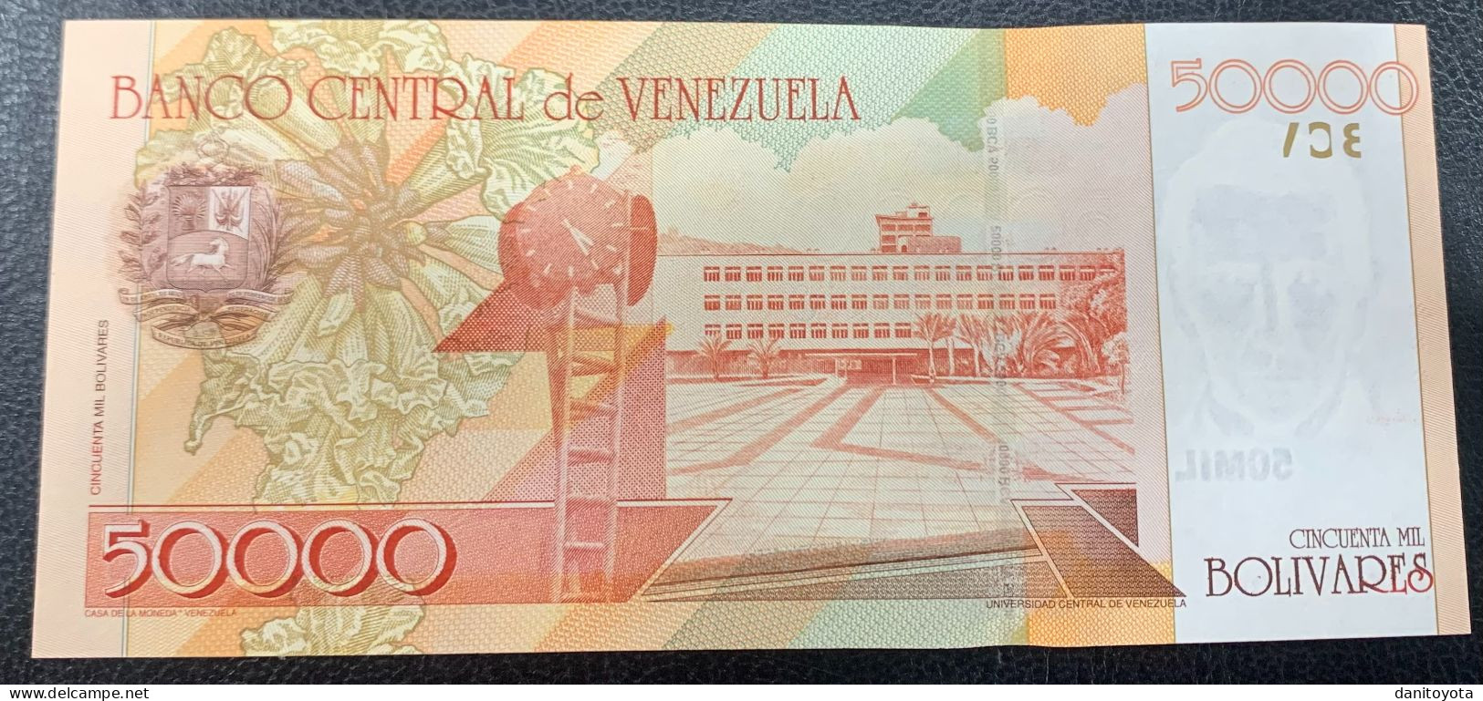 VENEZUELA. 50000 BOLIVARES 29 SEPTIEMBRE 2005. SOBRECARGA "MUESTRA SIN VALOR" - Venezuela