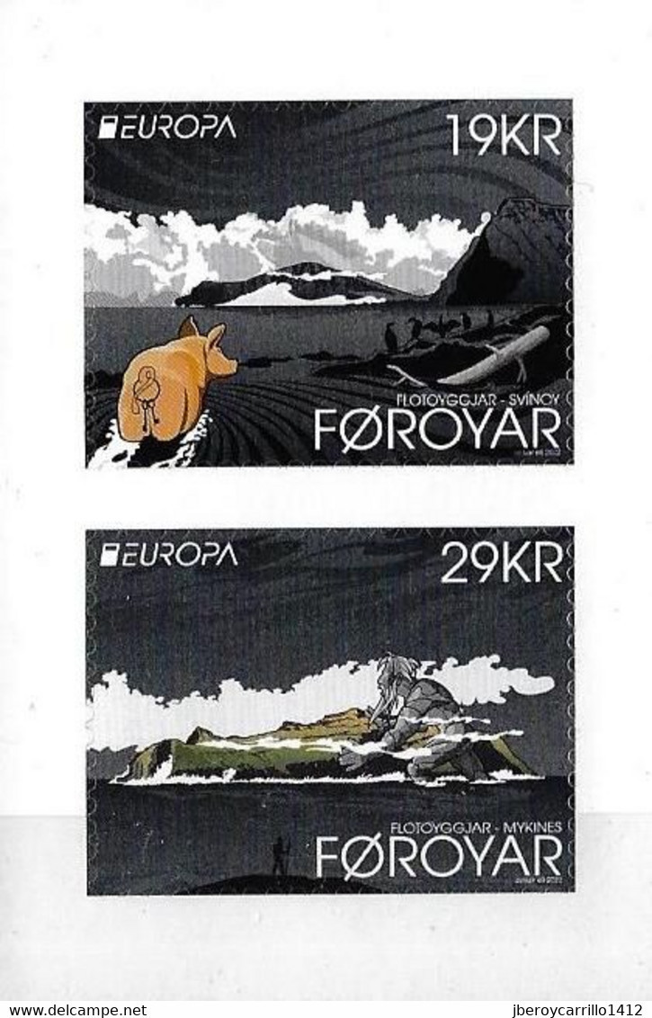 FEROE ISLANDS /FAROE /FÄRÖER /FØROYAR /FÉROÉ  -EUROPA 2022-"STORIES  And MYTHS".- SERIE De 2 V. AUTO-ADHESIVOS -TIPO C - 2022