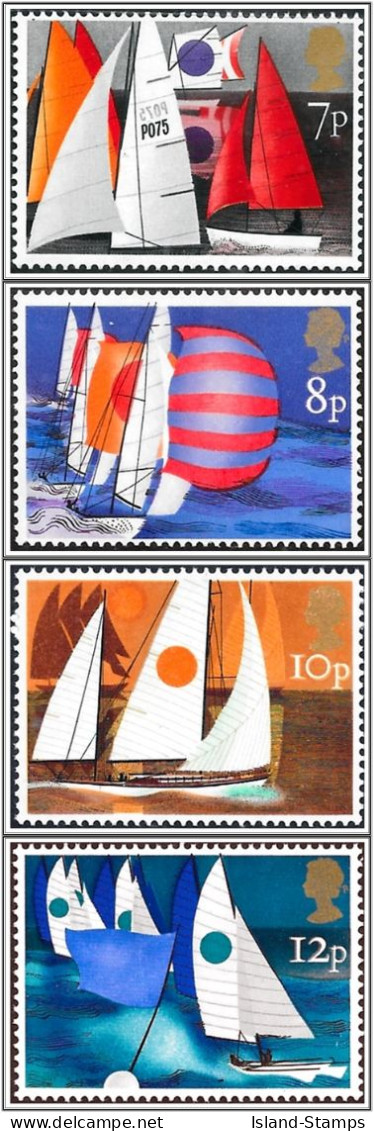 SG980-983 1975 Sailing Stamp Set Unmounted Mint Hrd2a - Neufs