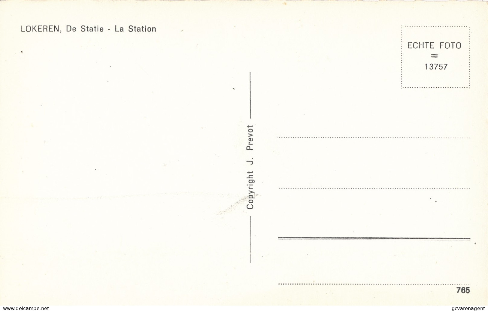 LOKEREN   DE STATIE   FOTOKAART        ZIE AFBEELDINGEN - Lokeren