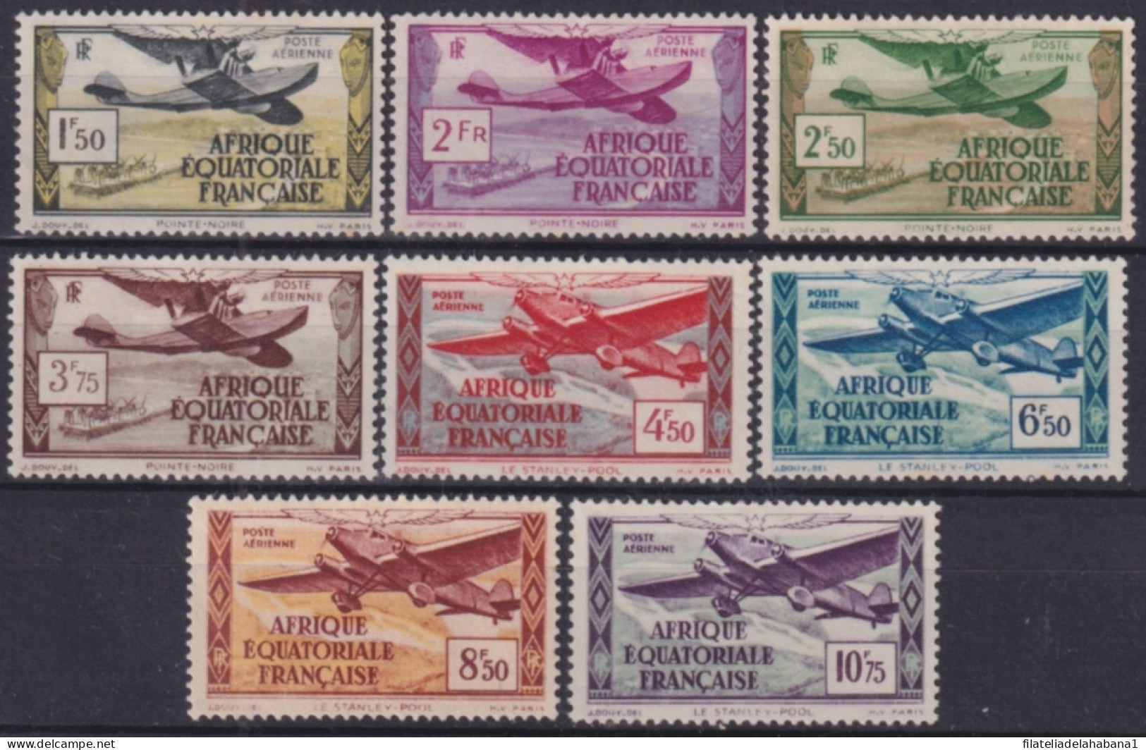 F-EX49284 AFRIQUE EQUATORIALE FRANCE COLONIES 1937 AIRMAIL AVION AIRPLANE - Andere & Zonder Classificatie