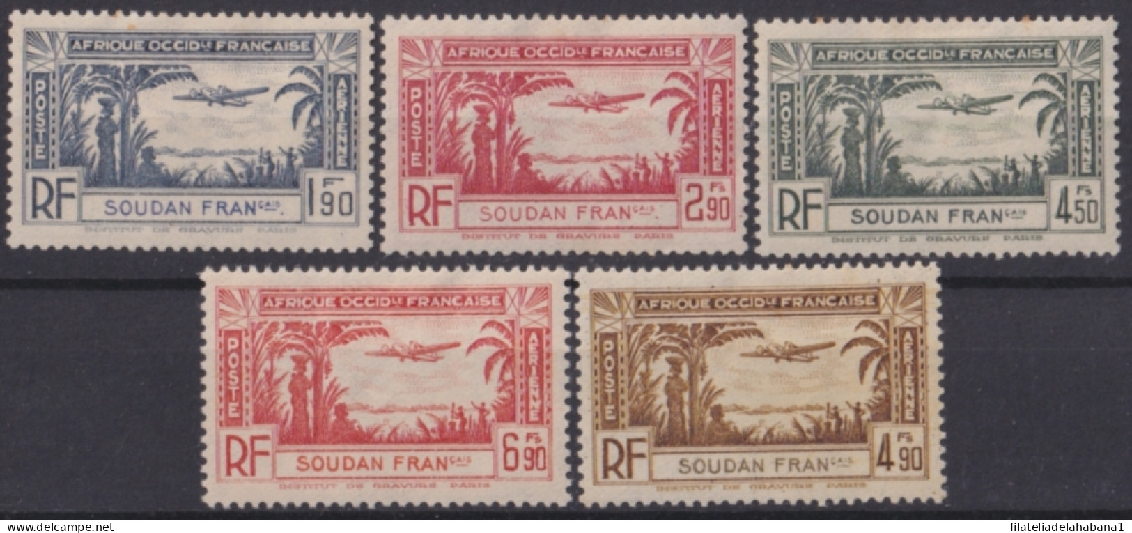 F-EX49292 SOUDAN SUDAN FRANCE COLONIES 1940 AIRMAIL AVION AIRPLANE.  - Unused Stamps