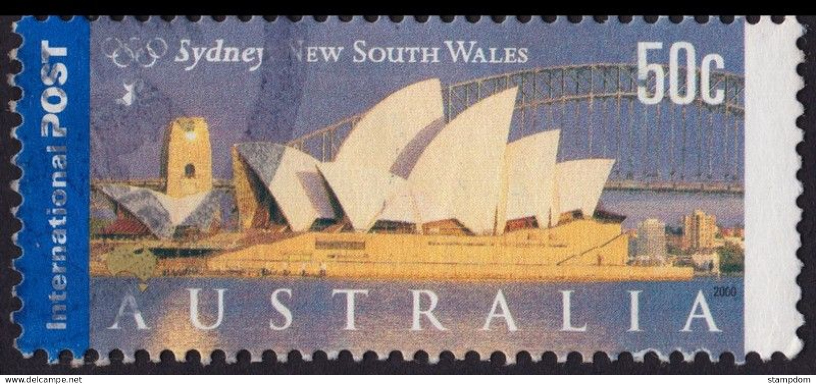 AUSTRALIA 2000 International Post $0.50 Sydney Opera House Sc#1839 USED @O257 - Usados