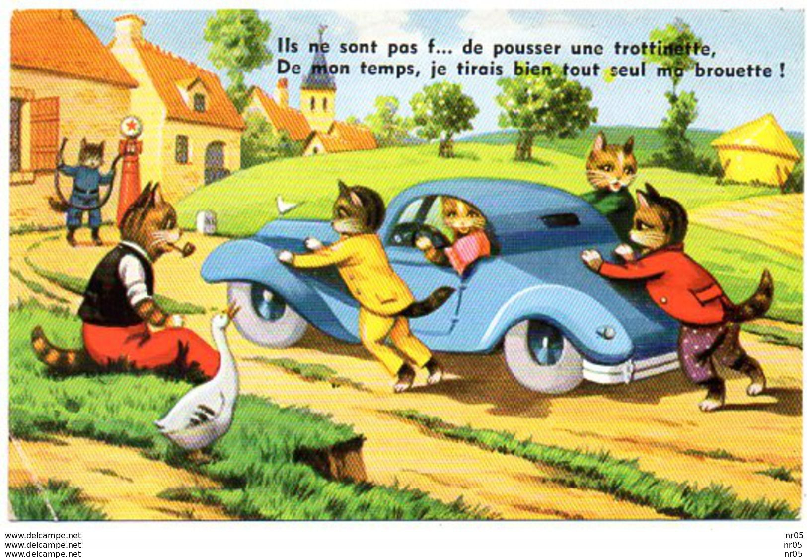 CHATS Humanises - Ils Ne Sont Pas F.. De Pousser Une Trottinette  .... ( Chat - Cat -  Katze - Gato ) - Dressed Animals